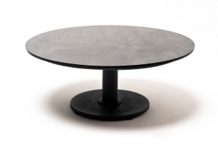 «Чили» интерьерный стол из HPL круглый, D80, H32, цвет «серый гранит»