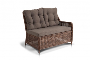 «Бергамо» плетеный левый модуль дивана (коричневый)