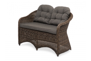 «Равенна» диван двухместный плетенный из ротанга, цвет коричневый